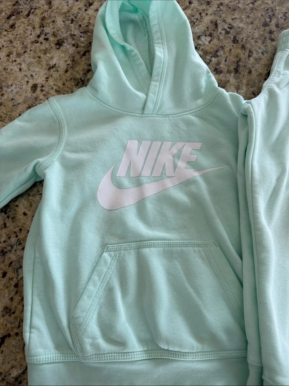 Nike Kids Mint Green Hoodie & Joggers Set - White Logo - Picture 2 of 9